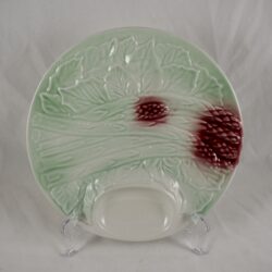 French Majolica Pastel Asparagus Plate
